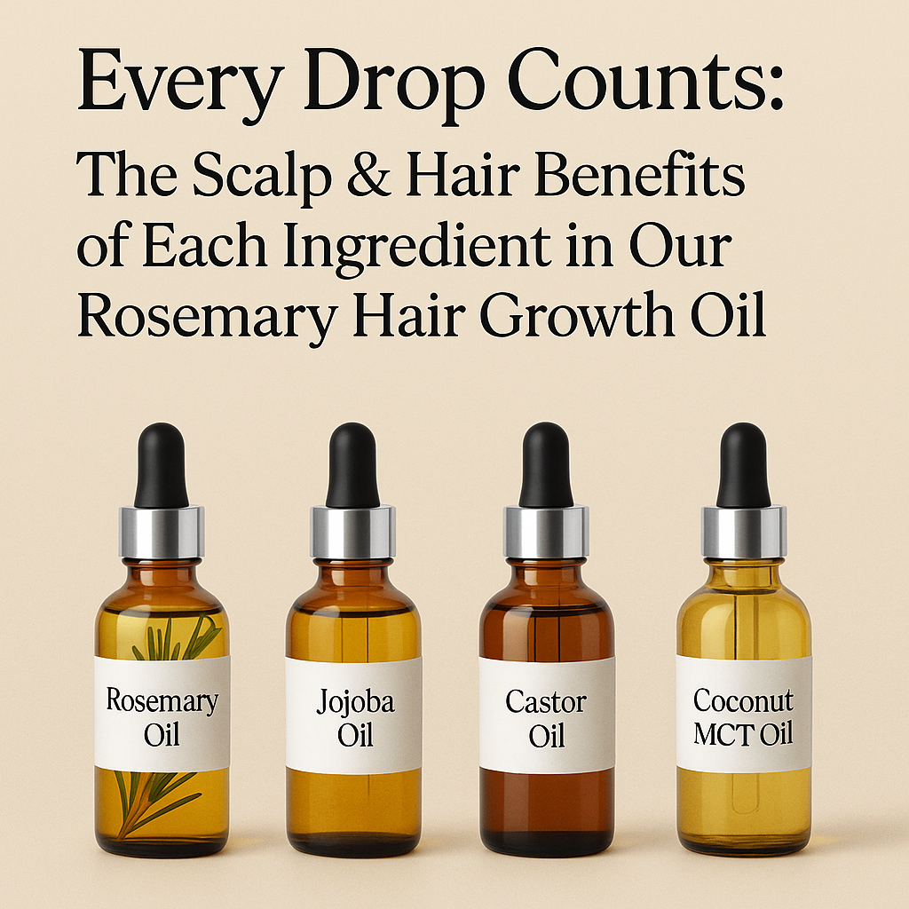 Every Drop Counts: The Scalp & Hair Benefits of Each Ingredient in Our Rosemary Hair Growth Oil